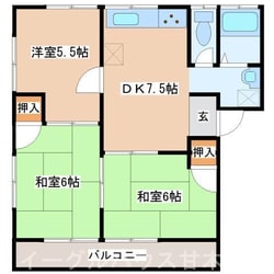 永野コーポII棟の物件間取画像